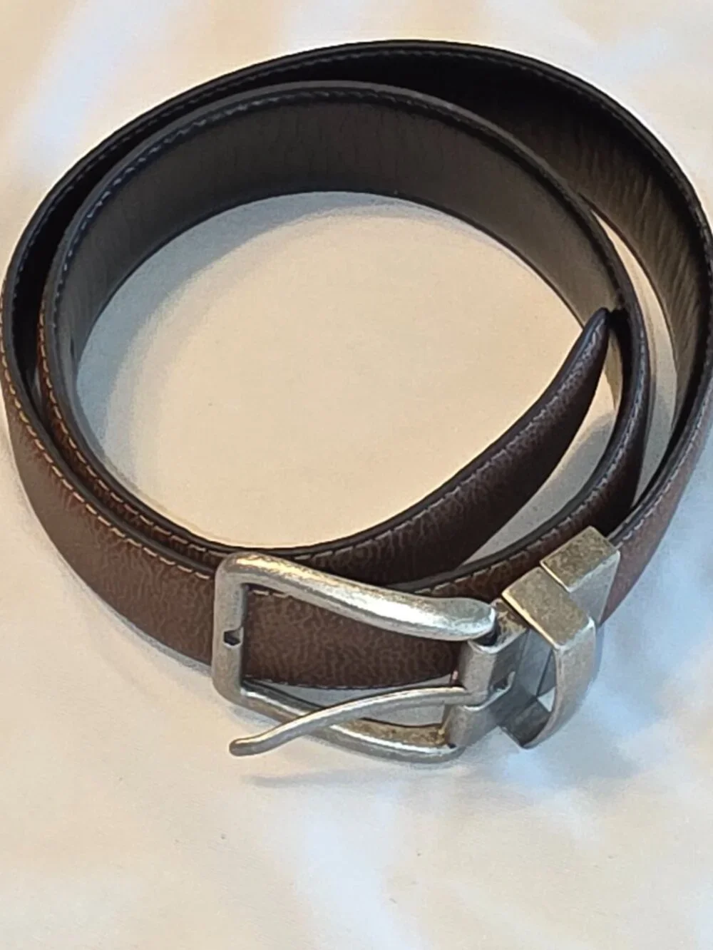 Brown Belt Silver Buckle Accessory Sz 32 Traditional School Uniform Approved
